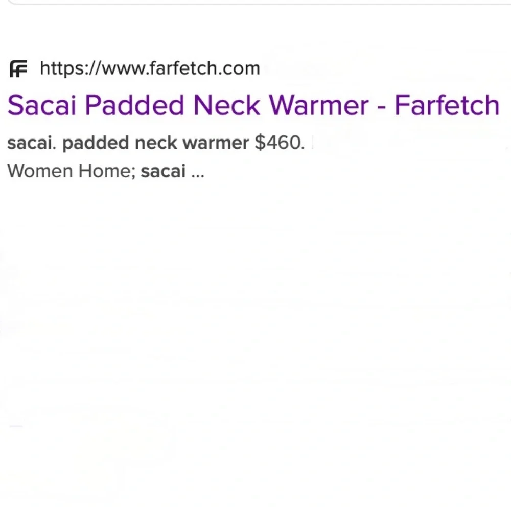 Sacai Black Padded Neck Warmer / Infinity Scarf NWT - Picture 7 of 8